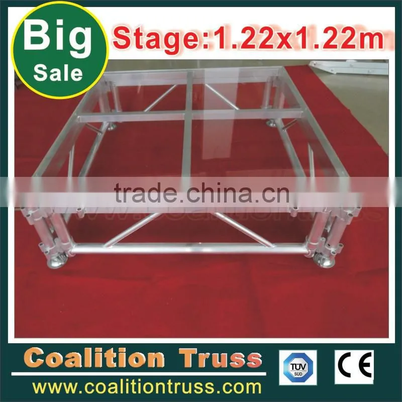 Easy Install Aluminum Wedding Stage/glass stage/ acrylic stage