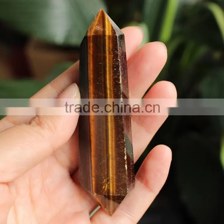 Natural yellow tiger eye crystals healing stones point