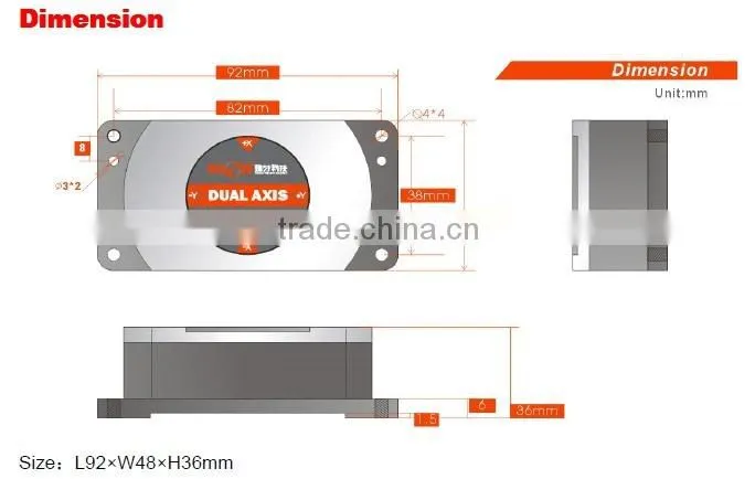 ACA628T Ultra Precision Dual axis 4-20mA Level Sensor More Suitable For Long-term Field Monitoring and Leveling
