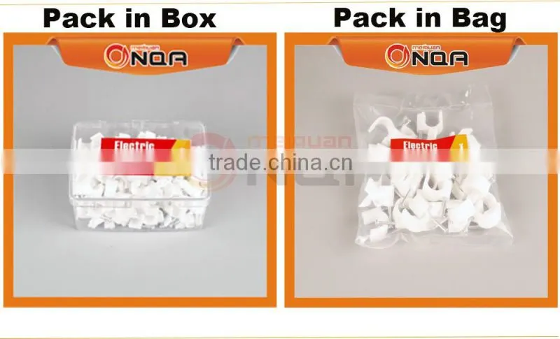 Electric Cable Wire Hammer Nail Wall Clip Plastic Nail Hook Cable Clip 4mm