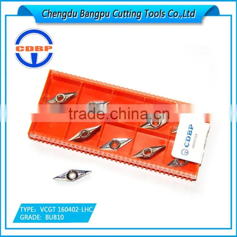 CNC Carbide Turning Insert VCGT160402-LHC BU810 for Aluminum finishing