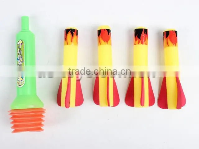Outdoor pop-up air pump foam stomp flying rocket toy for children