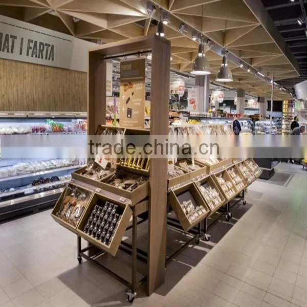 supermarket display stand and display rack for vegetable and fruit