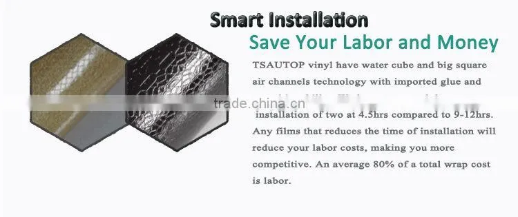 TSAUTOP UV Proof Adhesive Air Free 12colors 1.52*20m 2016 new style TSAUTOP 1.52*30m/20m 2016 new style brushed steel vinyl wrap