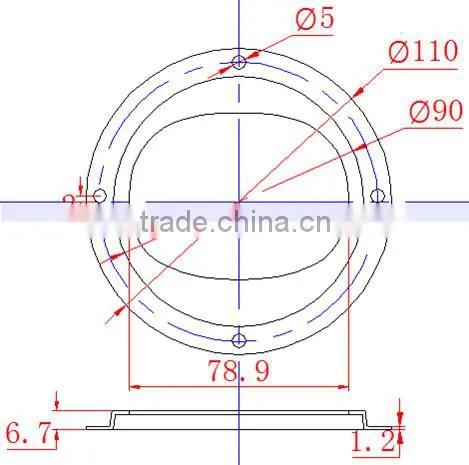Glass Lens COB LED Lens Polarized Lens 86mm For LED Road Light