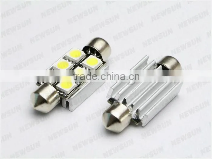 2014 Becautiful color white/blue/yellow/green/red Led car decoration light bulbs,12V Festoon led bulb 12V C5W 39mm has heat sink
