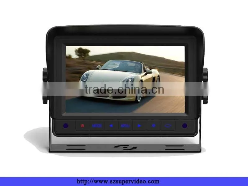 7 Inch TFT-LCD Car Rearview Monitor with Dual Video Input