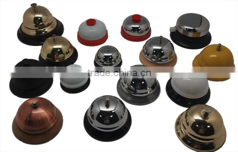 table call bell for various service calling A12-D02 3.5" diameter in gold (A653)