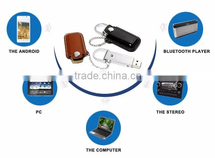 Professional production leather usb drive
