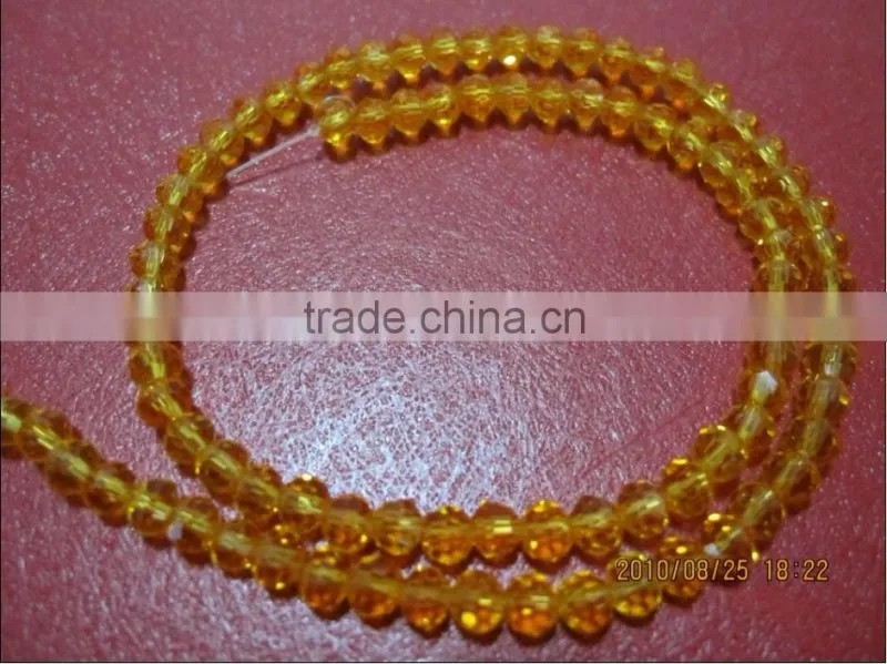 lateset yellow crystal bead