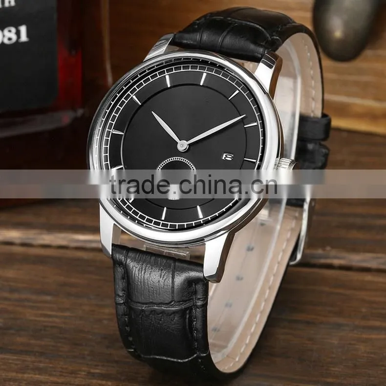 2015 Top Brand Best Fashion Genuine Leather Watches Men Wrist Watch,leather western wrist watches