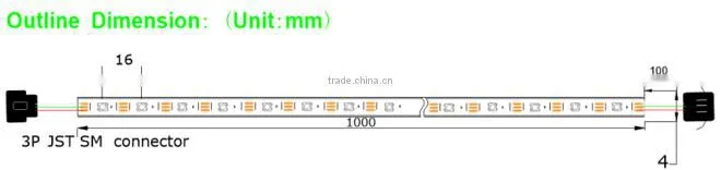 addressable ws2812b 4mm PCB width led strip for some special project