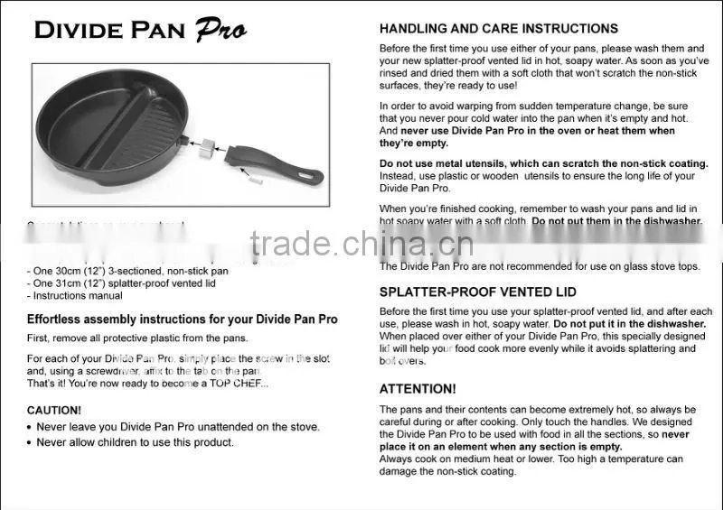 Divide pan ,tri-pan premier