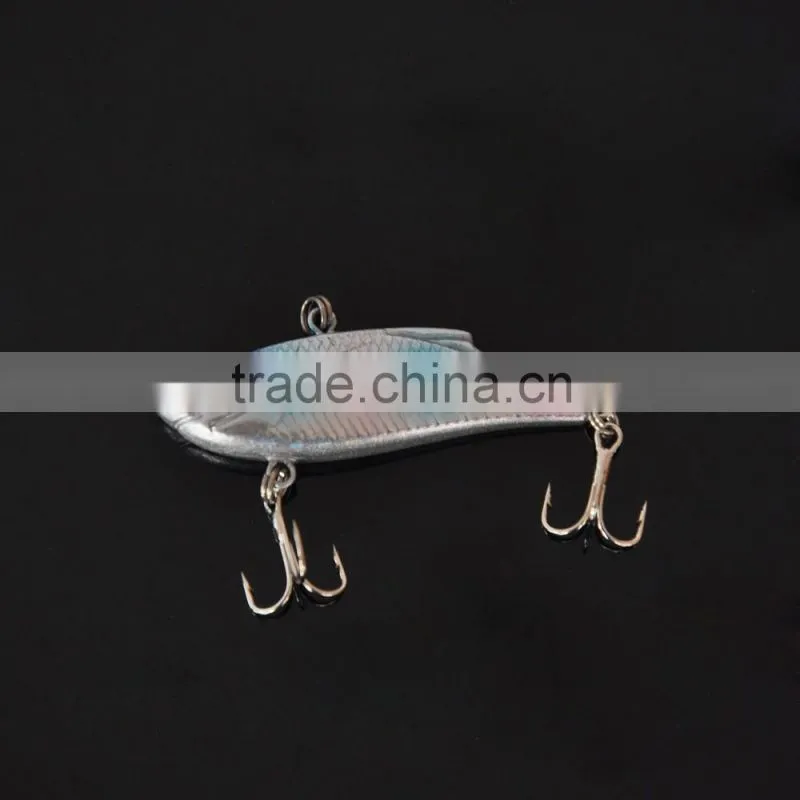 4pcs 4.5g 5cm VIB Vibration Minow Fishing Lure Hard Bait with 2 Treble Hooks Fishing Tackle