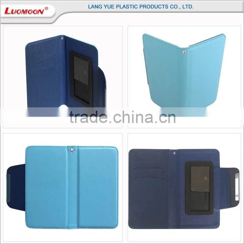 Leather universal flip smart phone wallet style leather case