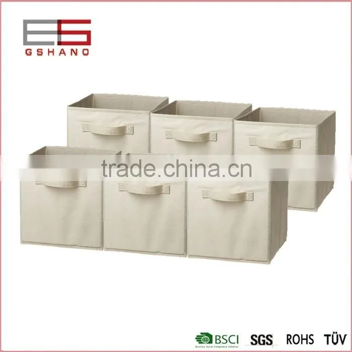 Fabric Nonwoven Storage Cube and Bin, Foldable Fabric Storage Cube