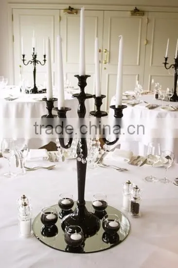 Elegant Decorative black candelabra or black candelabras weddings