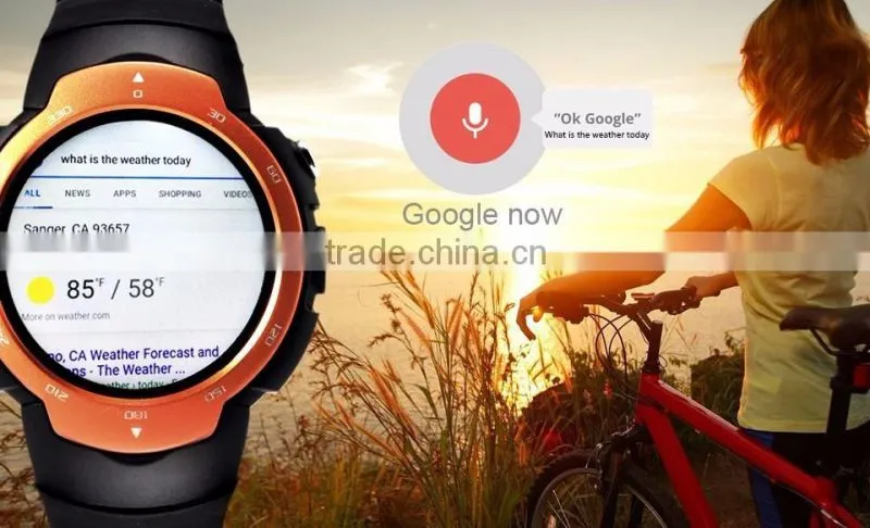 Heart Rate Pulse Monitor Z9 Smart Watch Android 5.1 OS MTK6580 Quad Core smartwatch Phone Support Google Map 3G WiFi Connect