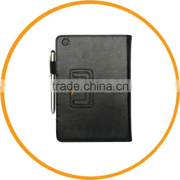 for iPad Mini Smart Case PU Leather Fold with Stylus Holder Hand Strap Black from Dailyetech