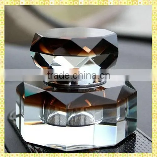 Handcrafted Purple Crystal Perfume Bottles For Wedding Decoration