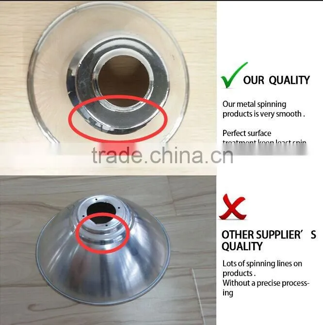 Custom aluminium led flashlight reflector