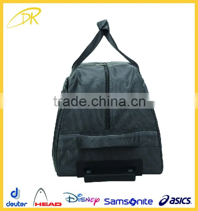 China factory wholesale nylon best travel bags with trolley sleeve
