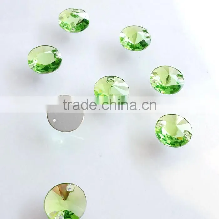 Light Topaz Rivoli Sew On strass