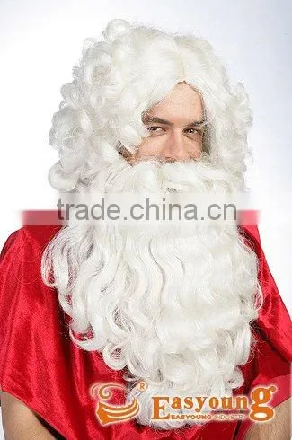 Wholesales Christmas wigs, white color father synthetic hair wigs
