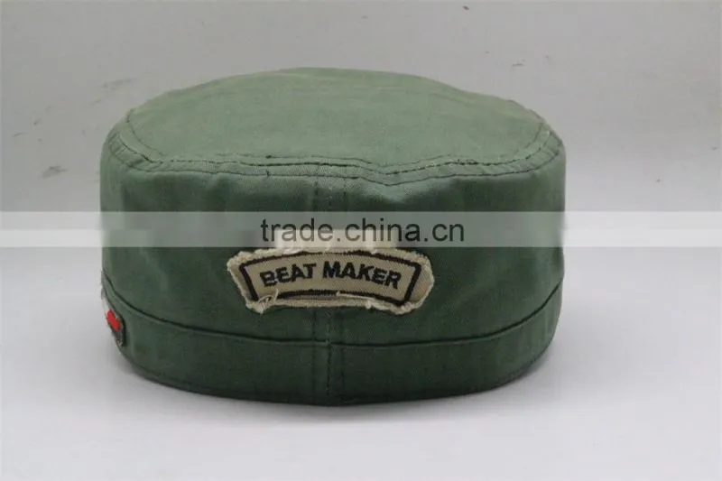 Star Wing Army Green Style Hat 100% Cotton Casual Dome Cap