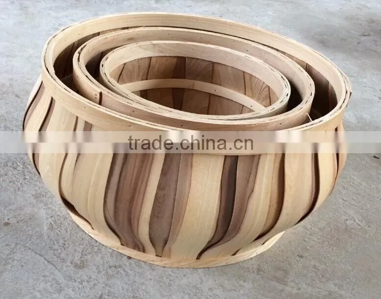 cheaper nature wooden chip basket