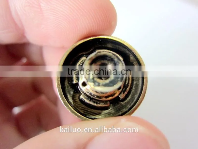brush brass color jeans button