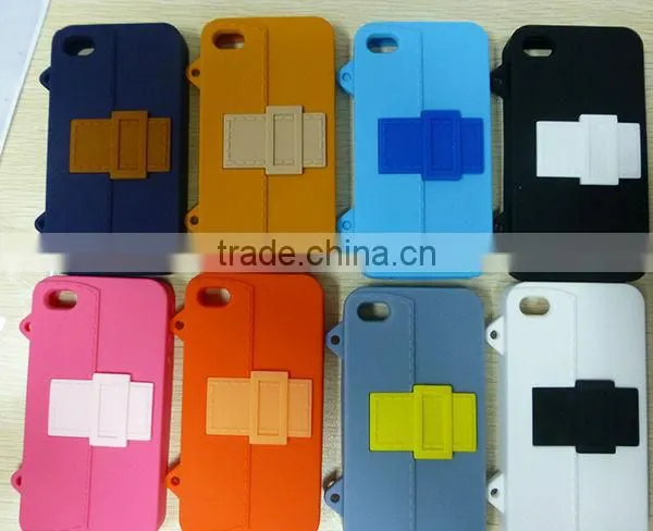 Newest Handbag Like Silicone Rubber Case for iPhone 4