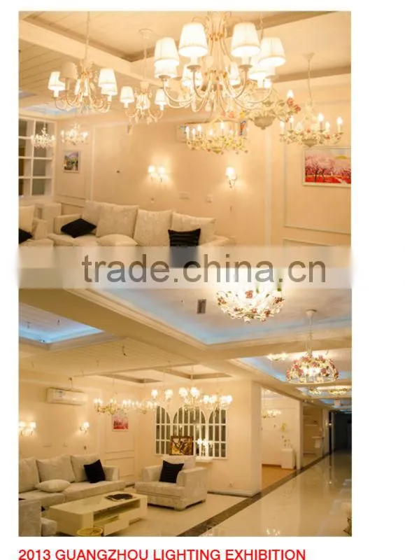 Antique 5 lights wrought iron frame paint vintage strawberry bedroom lighting