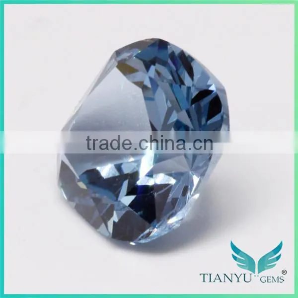 Wholesale Gem Processing Heat Resistant Aquamarine Blue Nano Spinel For Micro Pave Jewelry