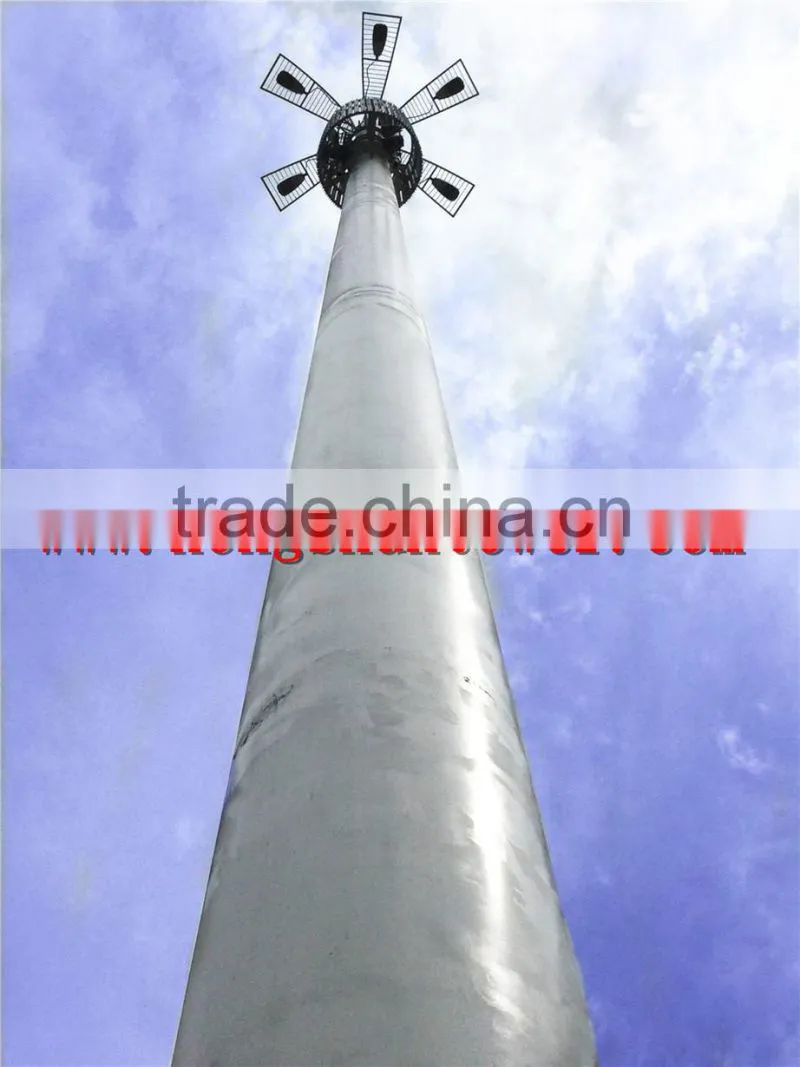 35M telecom landescape steel tower suqare lamp sculpt