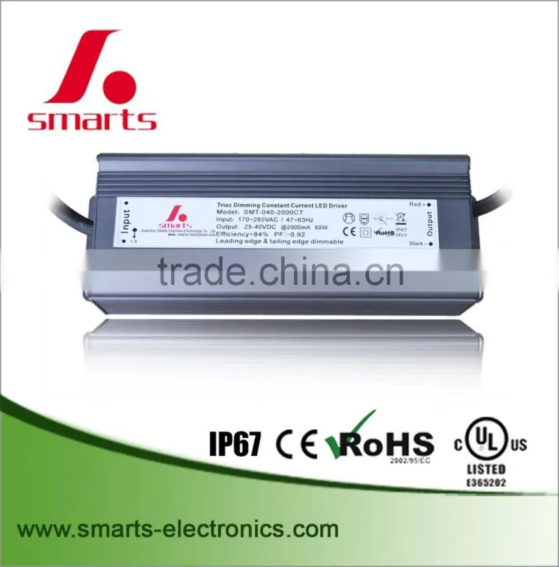 60w dimmable led driver constant current 500mA with CE UL ROHS listed for panel light