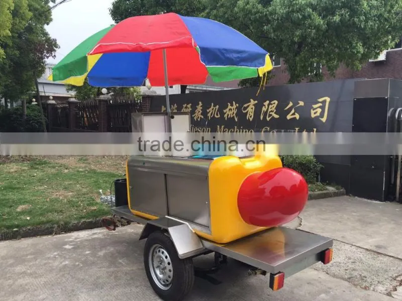 churros pastry hot dog food kiosk food trailer / china made coffee cart trailer & truck van cart / guava salad food trailer
