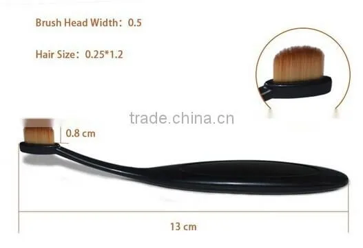 High quality 10 pcs Private label Toothbrush Shape Oval Cosmetic Brushes Makeup Brushes