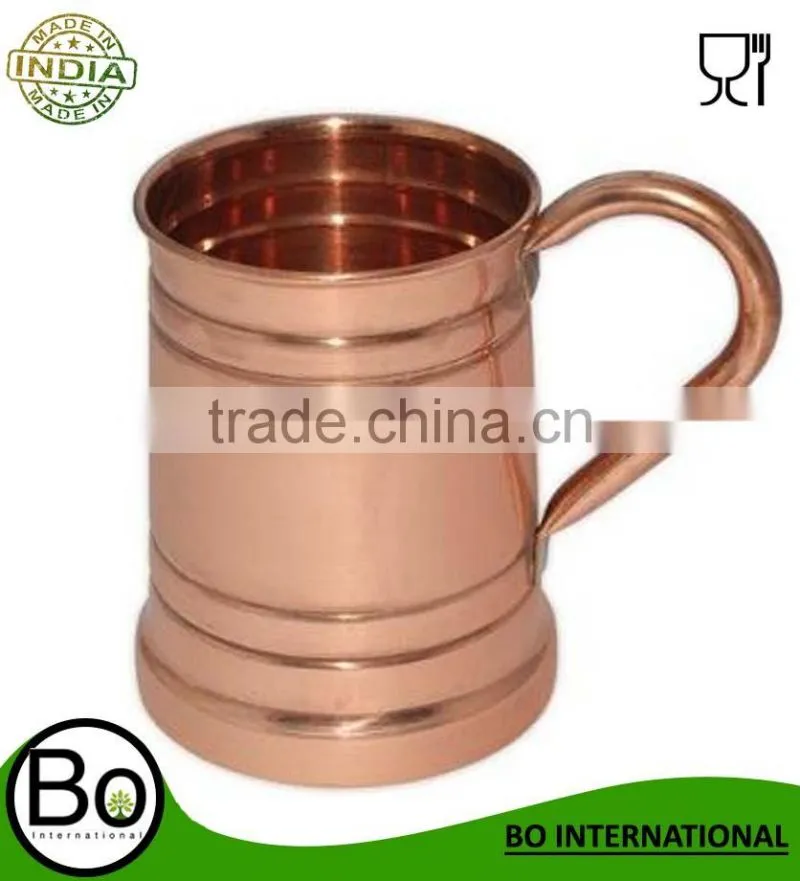 Stainless Steel Tankard 100% Copper Drinking Mug