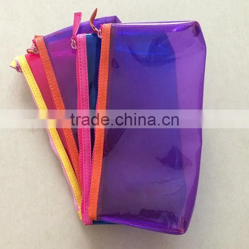 2014 new arrival personized thick clear soft pvc pouch bag for sale