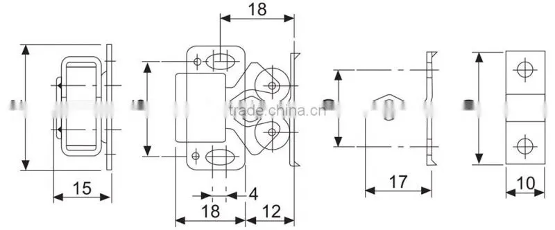 Kitchen Cabinet Cupboard Door Ball Double Roller Catch