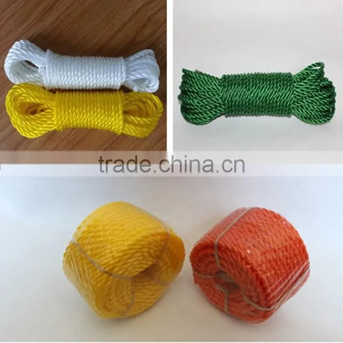 3strand twist PE colored rope in coil
