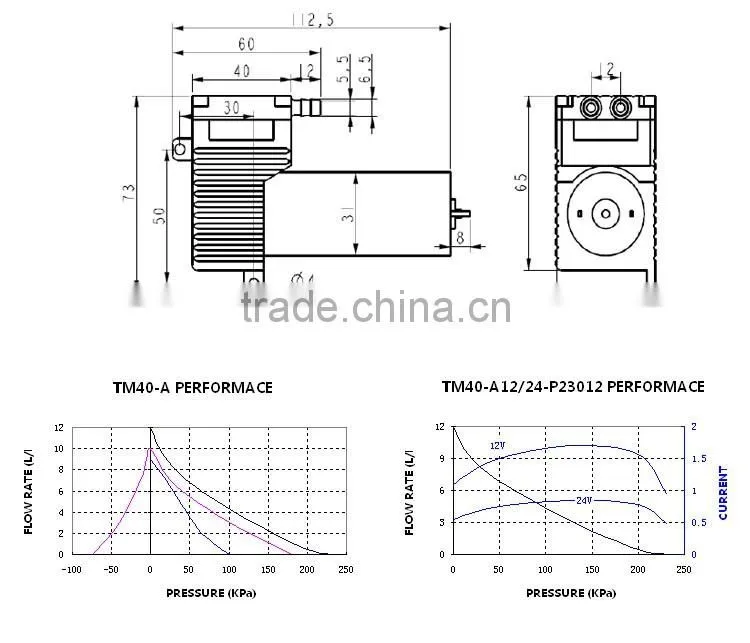 TM40-A Brush motor mini vacuum pump