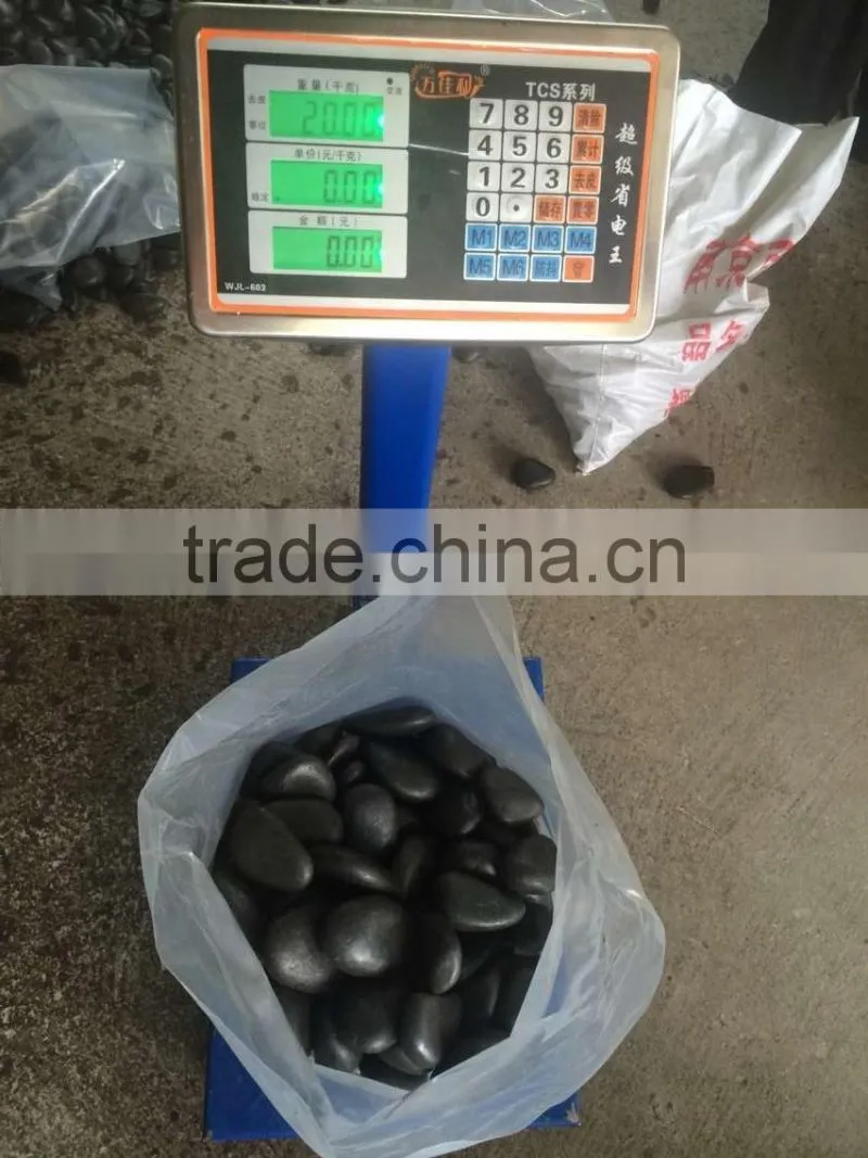 black pebble stone 3-5cm river stone