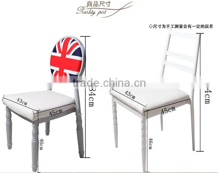 wholesale Quality European antique metal upholstered oval back dining chair QL-T854