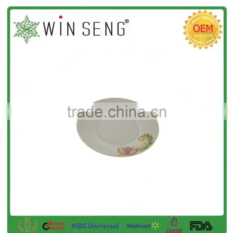 White Porcelain dinnerware round plate for gift item