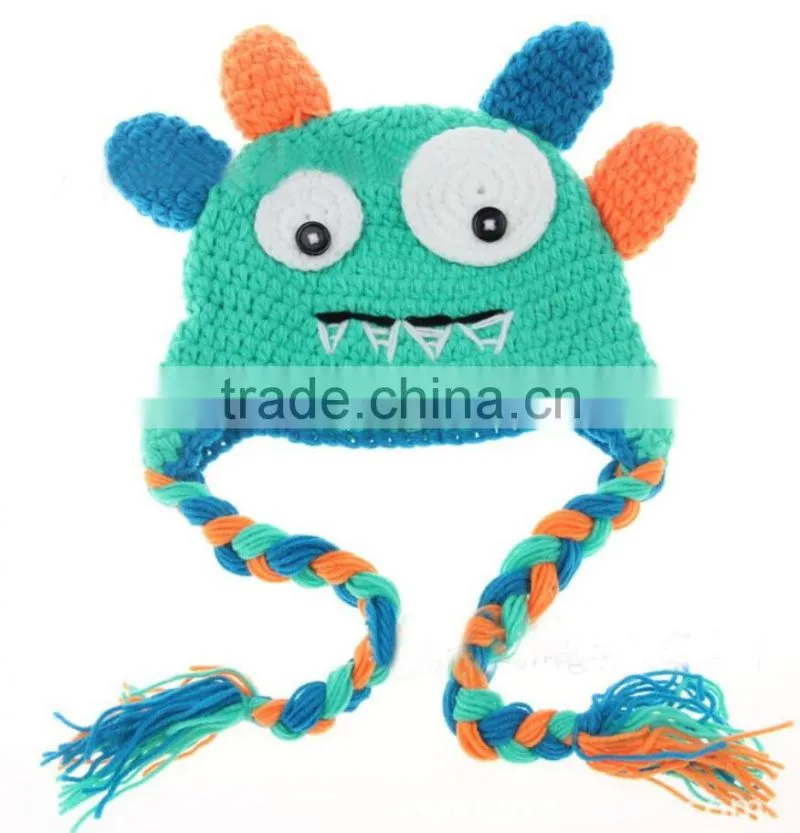Cute Designs Winter Warm Cotton Children Baby Kids Crochet Hats Christmas Gift
