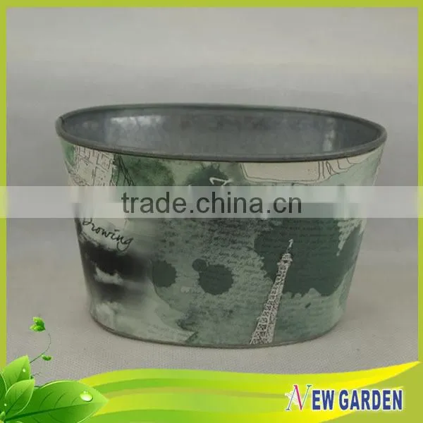Classical elegant indoor metal herb garden planter pots