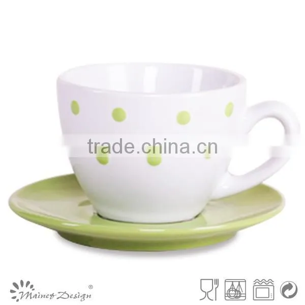 color glaze stoneware ceramic cheap cup and saucers