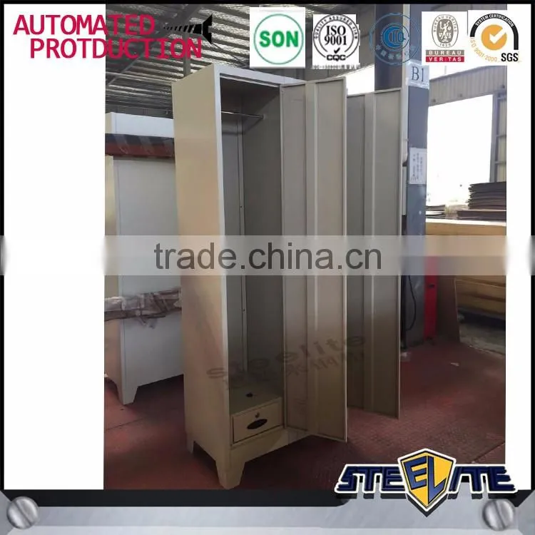 Customized 2 door lockable metal storage clothes cupboard